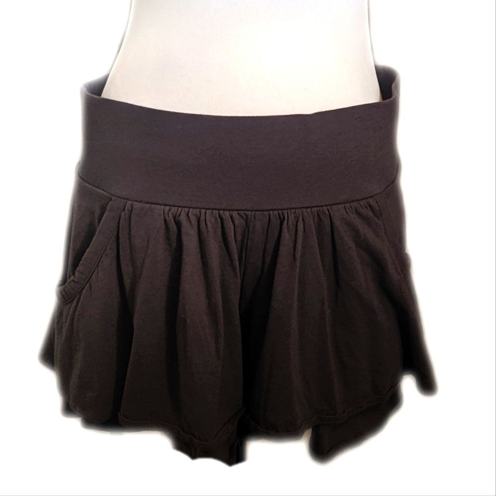 Express charcoal gray layered mini skirt w/ shorts, skort, athletic skirt, sz M